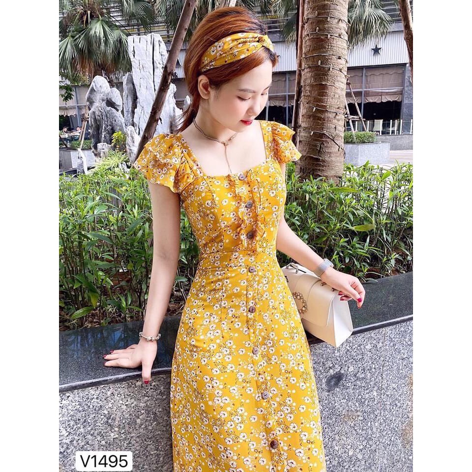 ĐẦM NỮ CÁNH TIÊN XẾP BÈO (KÈM BĂNG ĐÔ) THỜI TRANG NỮ ARAVA BD075 | BigBuy360 - bigbuy360.vn