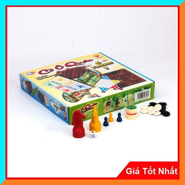 Bộ Cờ 6 Trong 1: Ô Ăn Quan, Cờ Vây, Cờ Caro, Cờ Cá Ngựa, Cờ Nhảy, Cờ Gánh Cho Bé Giải Trí Và Phát Triển Trí Tuệ