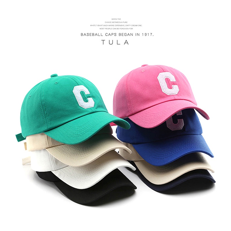Mũ lưỡi trai thêu chữ C, nón kết nam nữ form unisex phong cách ulzzang Hàn Quốc cá tính năng động vải cotton NC77