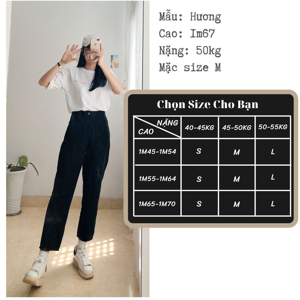 Quần Jean Nữ Dáng Baggy Ống Suông Basic ThunderUnisex Chất Vải Dày Dặn Mềm Mại Phong Cách Ulzzang Fullsize 3 màu | BigBuy360 - bigbuy360.vn