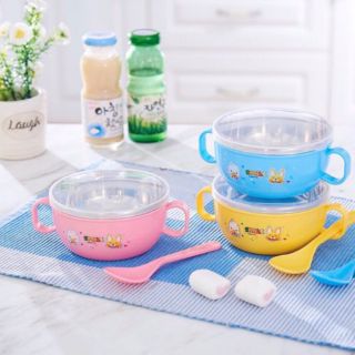 Bát ăn dặm inox có tay cầm