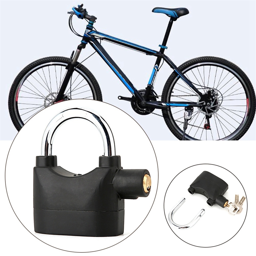 Khóa báo động chống trộm chống thấm nước kèm phụ kiện cho xe đạp xe máy
