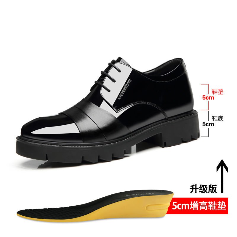 Giày da đế dày 10cm tăng chiều cao phong cách Hàn quốc