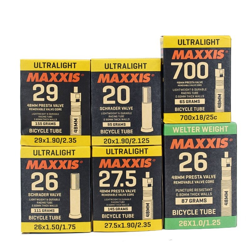 Săm/Ruột Xe Đạp Maxxis Săm Siêu Nhẹ  26 27.5 29 Inch 700c Van AV/FV 48L Dành Cho Xe Đạp MTB
