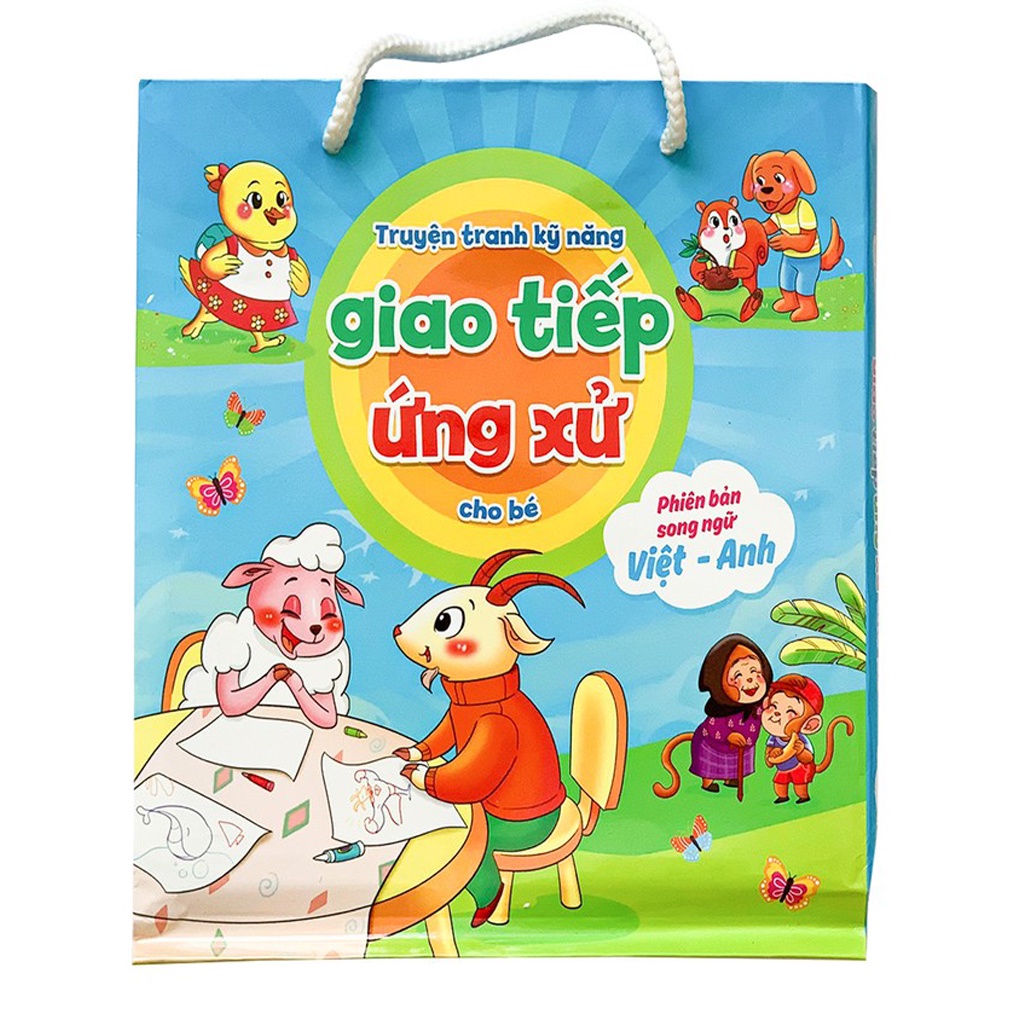 Sách - Truyện Tranh Kỹ Năng Giao Tiếp Ứng Xử Cho Bé - Phiên Bản Song Ngữ Việt Anh (Bộ 10 Quyển - Có File Đọc Tiếng Anh)