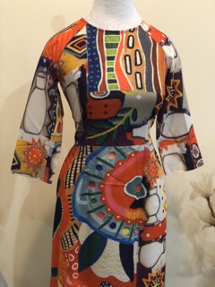 Áo dài 3D in thổ cẩm