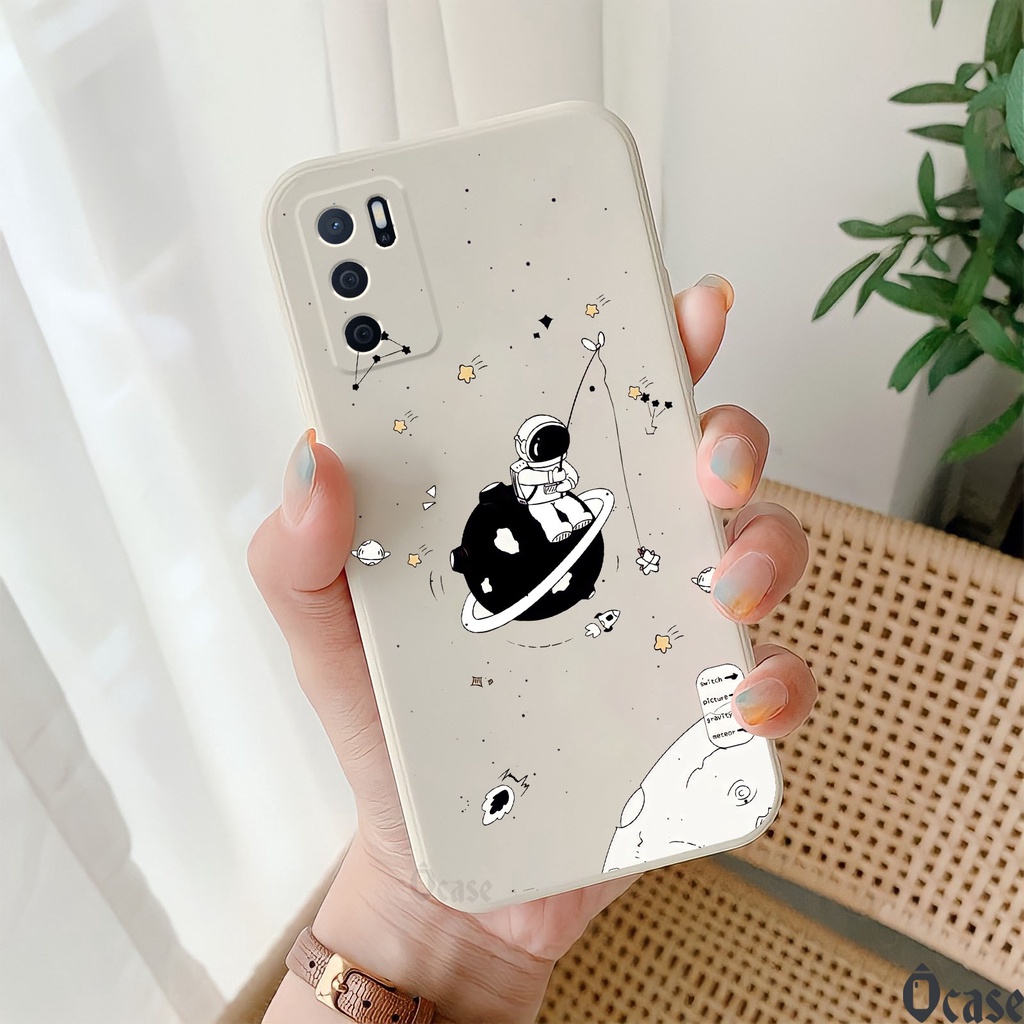 Ốp lưng Oppo A16 / A16s / A54s in hình Nasa vũ trụ cạnh viền vuông có bảo vệ camera