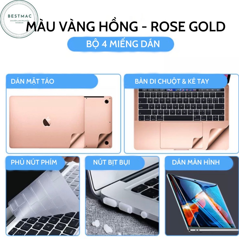 BỘ DÁN MACBOOK 7IN1 -độ bền cao, chống xước tốt