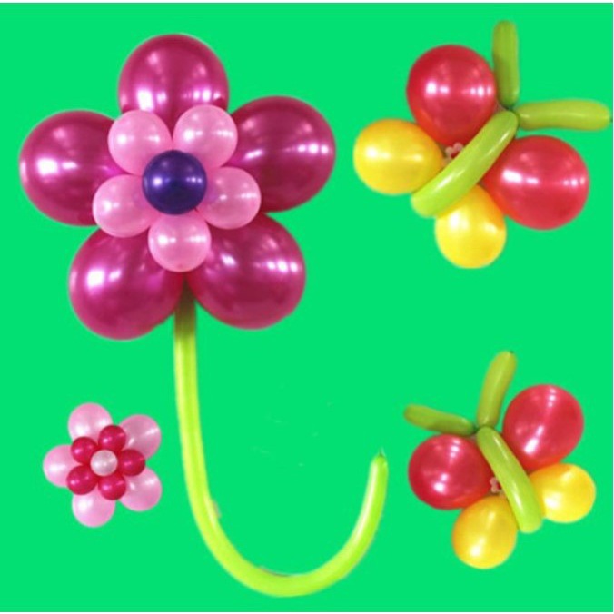 Miếng Nhựa Kết Bong Bóng Thành Hình Bông Hoa trang trí sinh nhật, Miếng hoa nhựa kết bong bóng trang trí sinh nhật