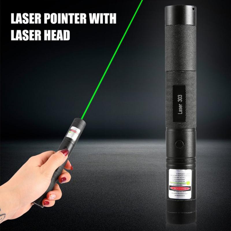 Đèn Pin Laser 303 Tia Xanh, Làm Bút Chiếu Giảng Dạy Hiệu Quả, Chiếu 1500m, Chiếu Sao Vạn Hoa, Kèm Khóa, Pin Sạc Và Sạc