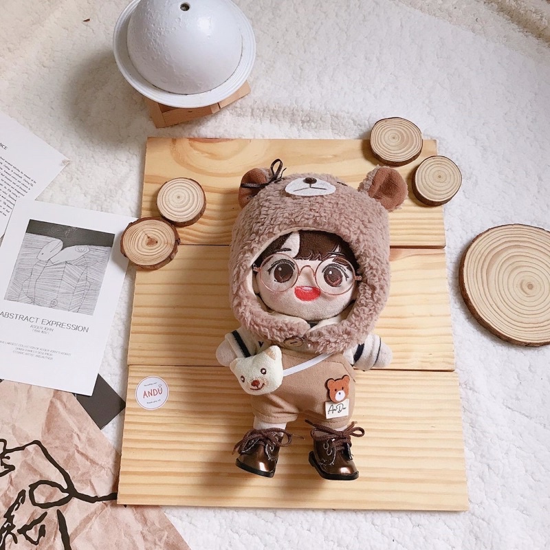 Set Gấu Bông-outfit quần áo cho doll búp bê 10-15-20cm