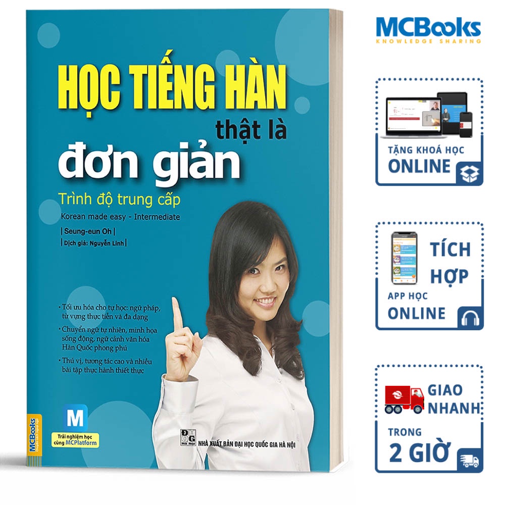 Sách - Học Tiếng Hàn Thật Là Đơn Giản Từ Vựng Trình Độ Trung Cấp - Tặng Kèm App Học Online