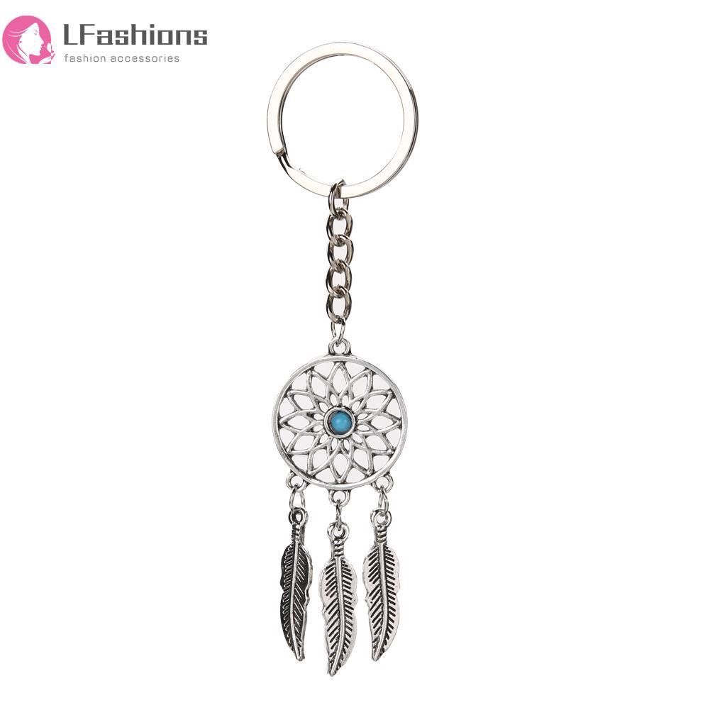 Móc Khóa Hình Dreamcatcher Phối Lông Vũ Thời Trang