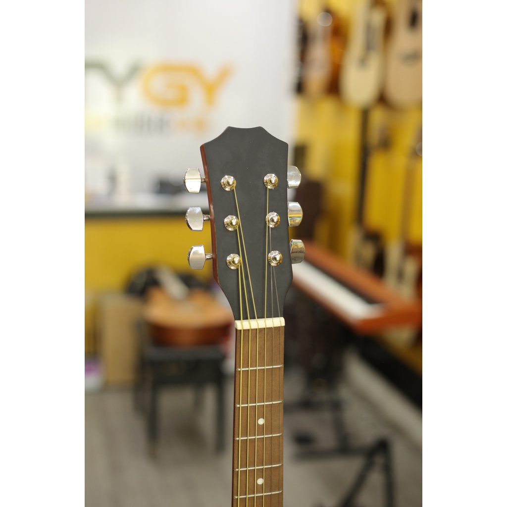 Đàn Guitar Acoustic LuthierV LV120 Full Size Tich Hợp EQ7545 Tặng Kèm Đầy Đủ Phụ Kiện Bao Đàn, Capo,Pick