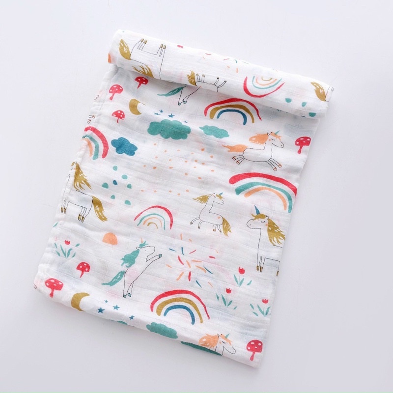 Khăn tắm,khăn ủ sợi tre Muslin Swaddle cho bé