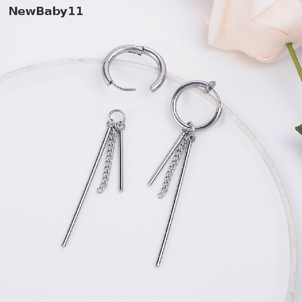 Khuyên Tai Tròn Phối Tua Rua Dài Phong Cách Hàn Quốc Thời Trang Cho Nam