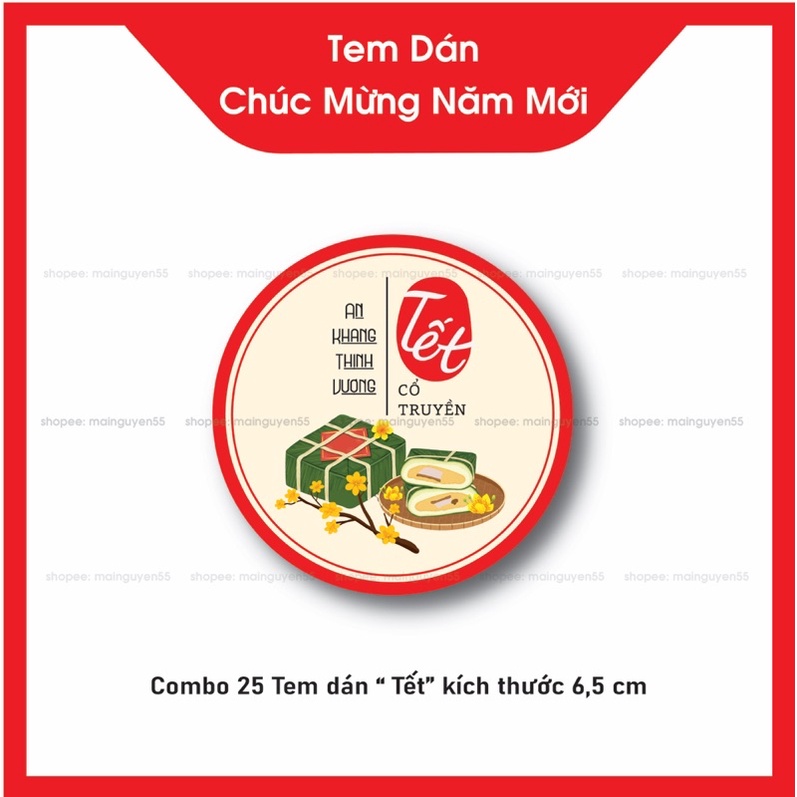 Tem Dán Tết , Tem Chúc Mừng Năm Mới , Decal tết