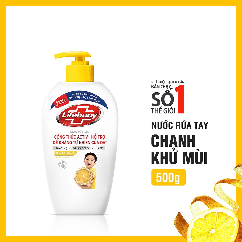 [Có sẵn] [Chính hãng] Nước Rửa Tay Lifebuoy Chanh Khử Mùi (Vàng)