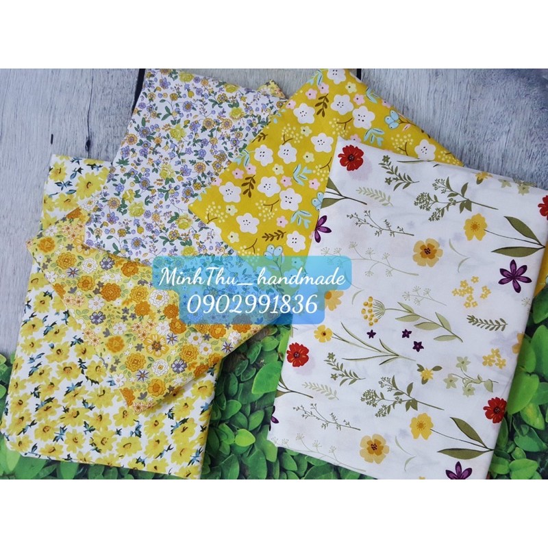 VẢI THÔ COTTON HOẠ TIẾT HOA TO SANG CHẢNH. kích thước 100*150cm