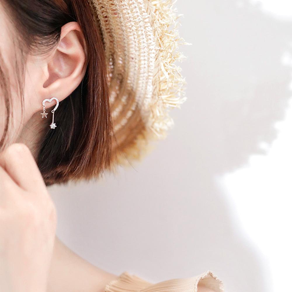 MXGOODS Bông Tai Hình Trái Tim Ngôi Sao Thời Trang Cho Nữ