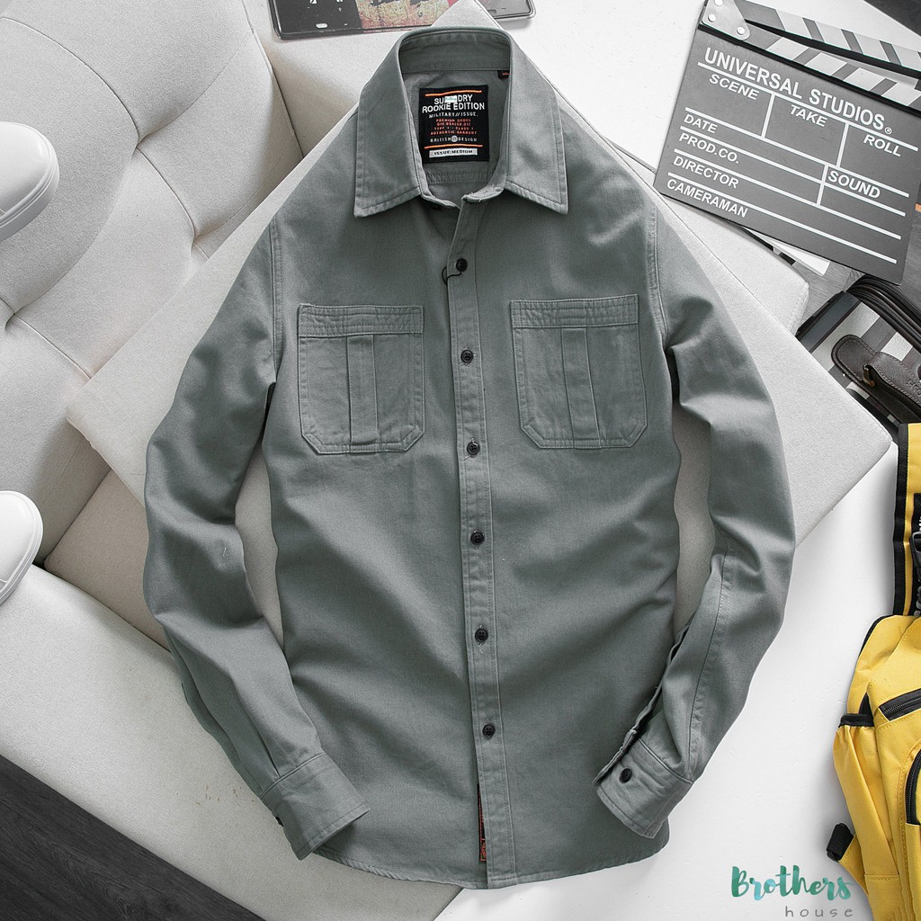 Áo sơ mi nam kaki SuperDry cực đẹp | BigBuy360 - bigbuy360.vn