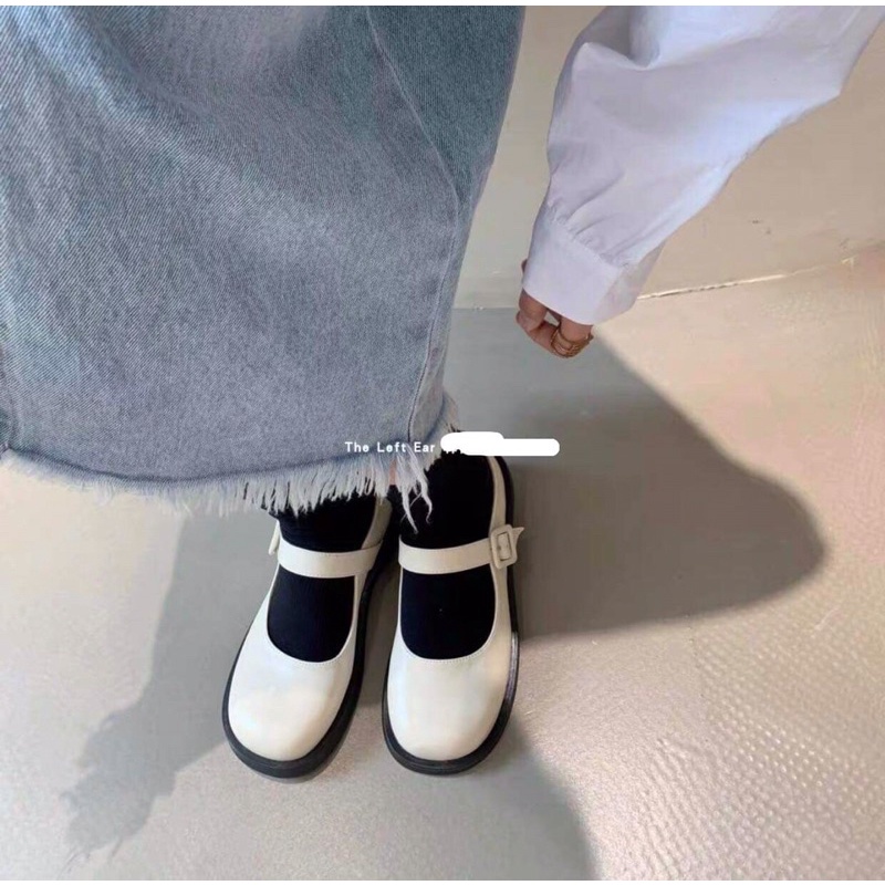 Giày marry jane da bóng kiểu dáng vintage