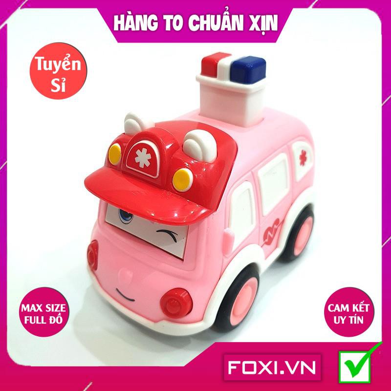 Xe đồ chơi cảnh sát police FOXI màu hồng và màu xanh siêu Đồ chơi trong nhà dễ thương cho các bé