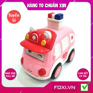 Xe đồ chơi cảnh sát police FOXI màu hồng và màu xanh siêu Đồ chơi trong nhà dễ thương cho các bé