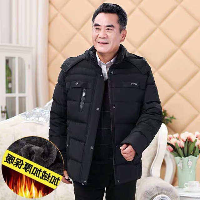 Áo phao trung niên cho bố lót lông siêu ấm | BigBuy360 - bigbuy360.vn