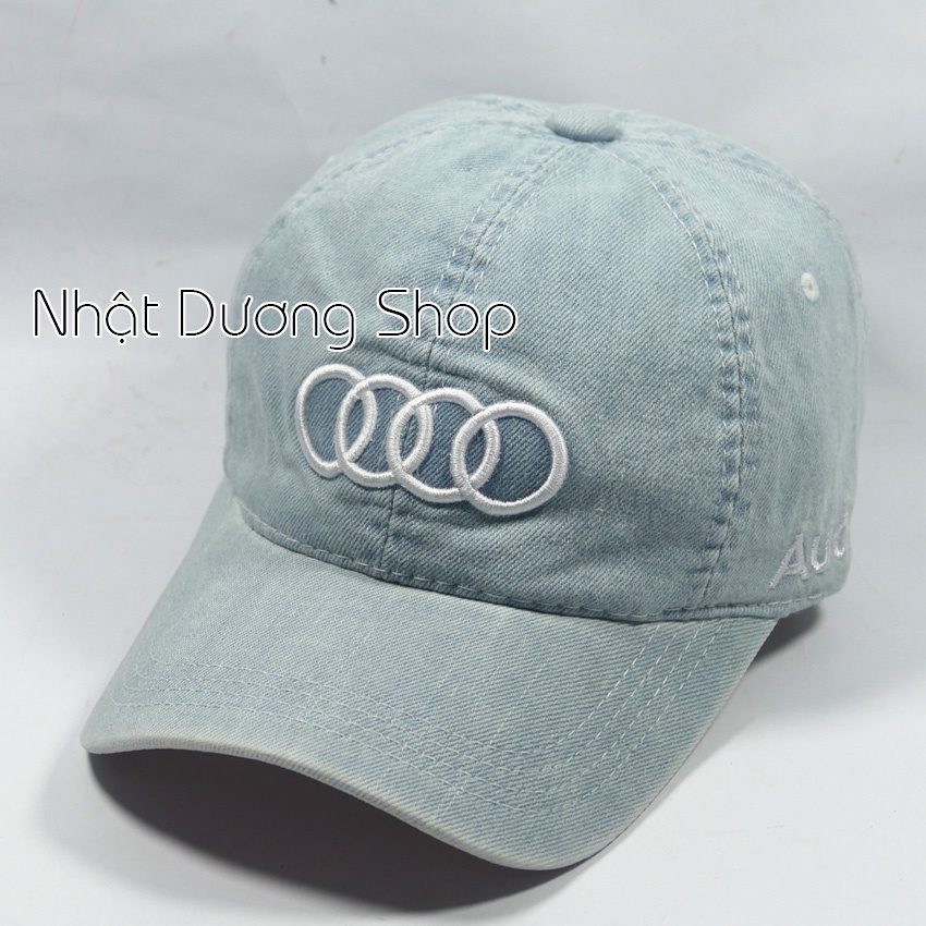 Nón kết jeans thời trang thêu chữ Au di &amp; B.M.W - cá tính, phong cách phù hợp cho cả nam và nữ