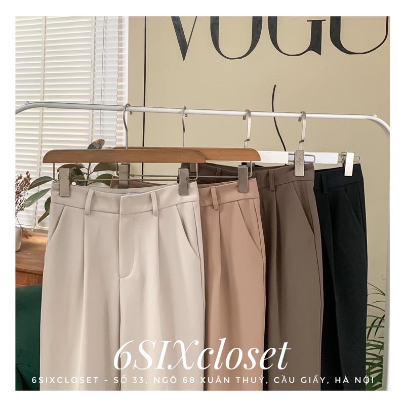 Quần baggy vải cao cấp cạp đỉa hàng thiết kế 6SIX closet