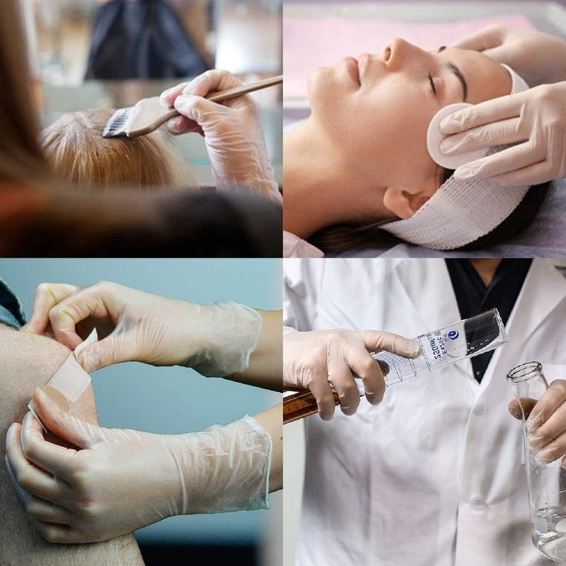 Set 100 Găng Tay Nhựa TPE Dày Co Giãn Chống Dầu Dùng Một Lần Thân Thiện Với Môi Trường Dùng Trong Nhà Bếp