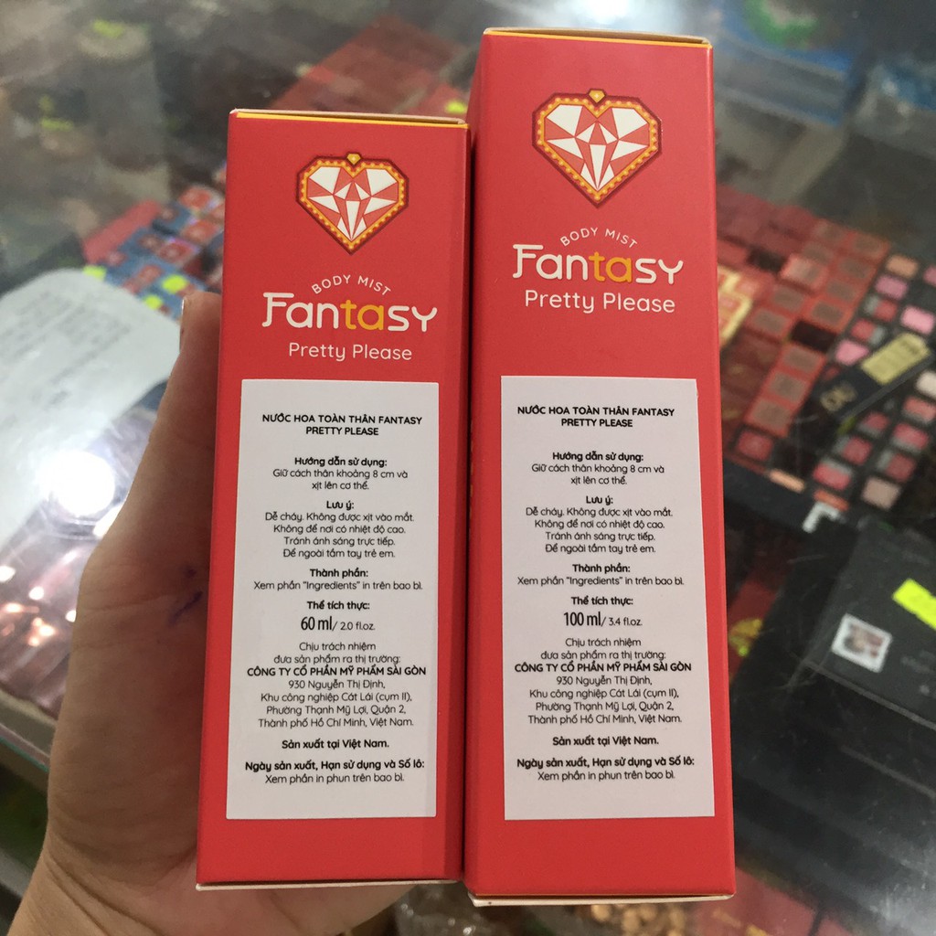 [CHỌN SIZE 60ML - 100 ML] nước hoa body mist fantasy PRETTY PLEASE