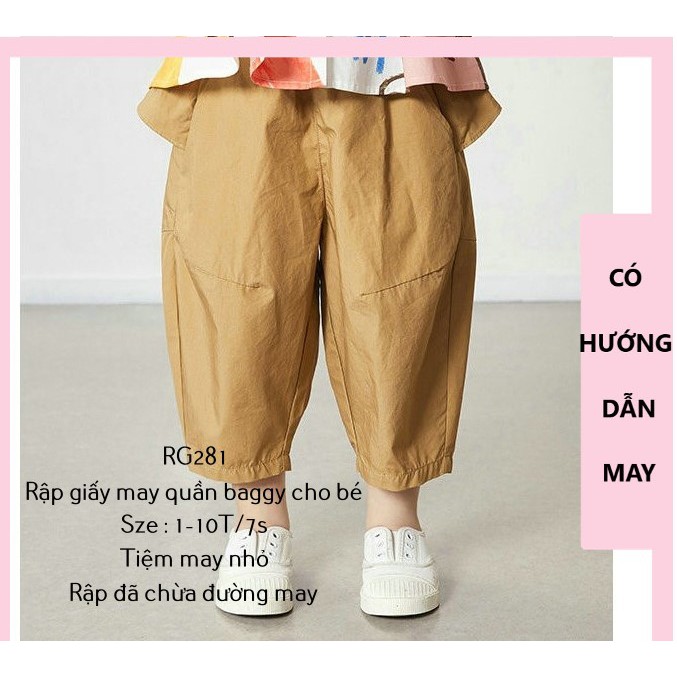 RG281_Rập giấy may quần baggy cho bé