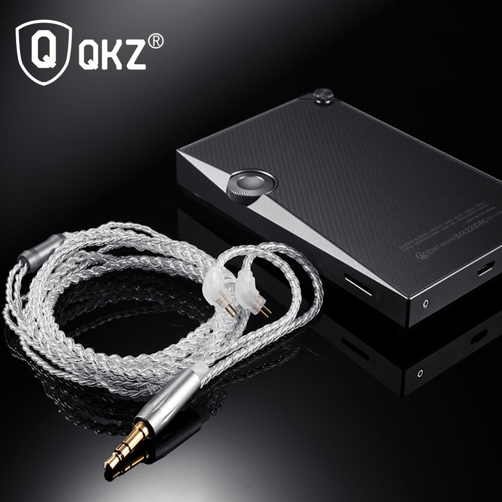 Dây nâng cấp cho tai nghe mạ bạc phích 0.75 PDD QKZ VK1/VK2/VK6/VK8/V10/V20 màu trắng