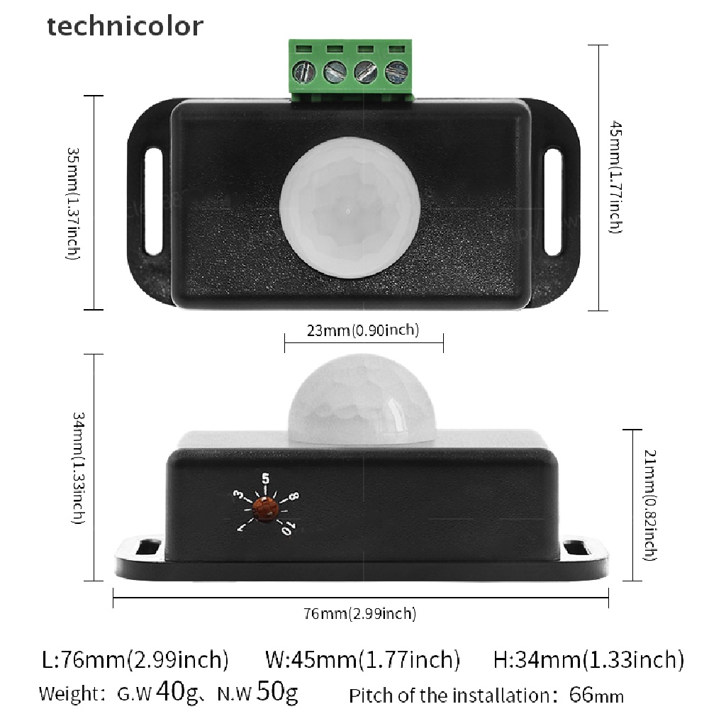 Mô Đun Công Tắc Đèn Cảm Biến Chuyển Động Hồng Ngoại DC 12V 24V