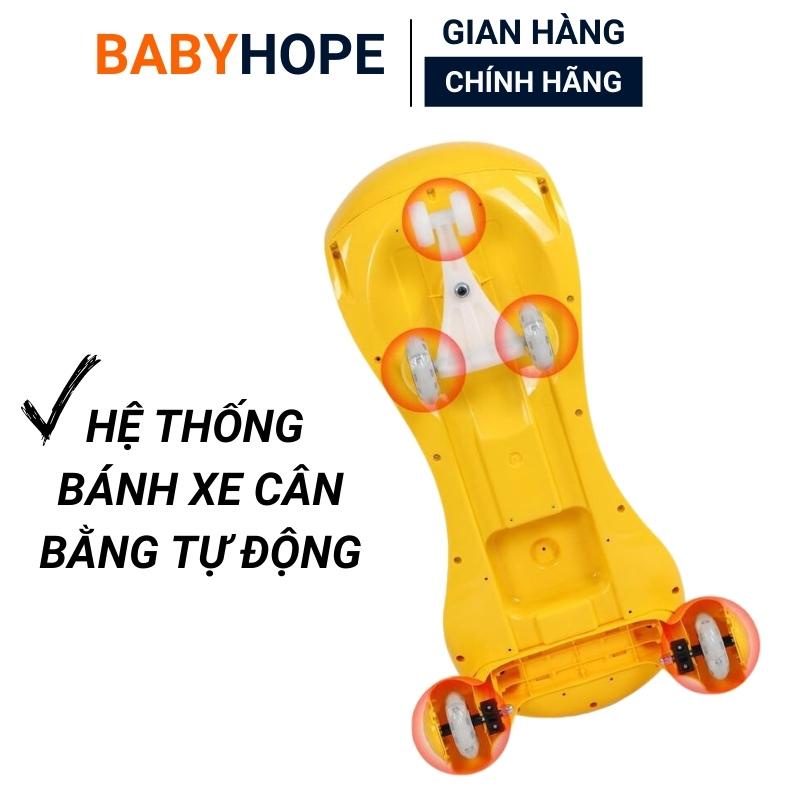 Xe lắc cho bé có nhạc Babyhope, bánh phát sáng mẫu 2021