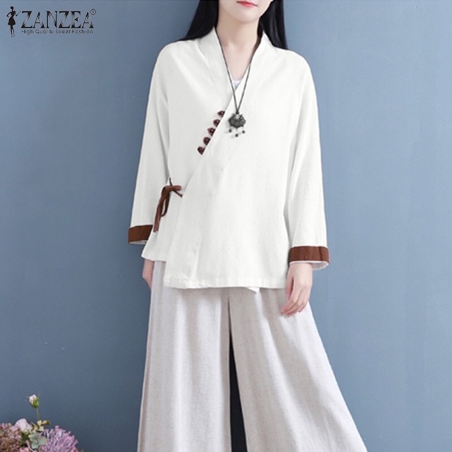 Áo đũi kiểu áo lam/áo thiền nữ tính