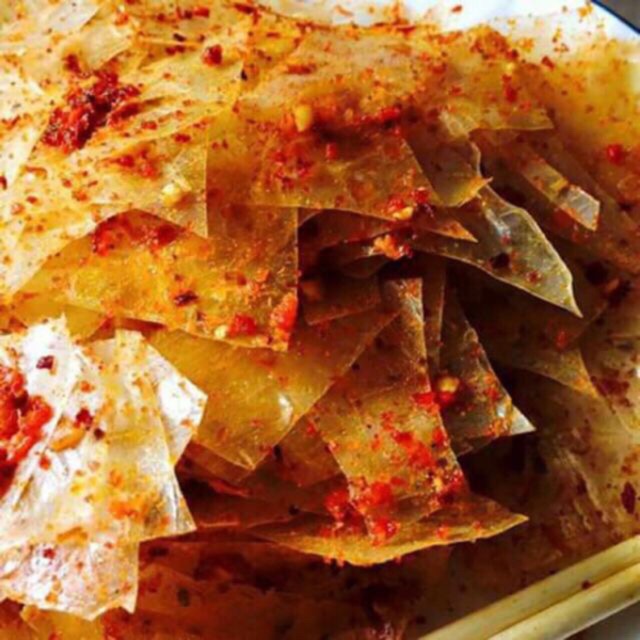 Bánh tráng sate nhà làm