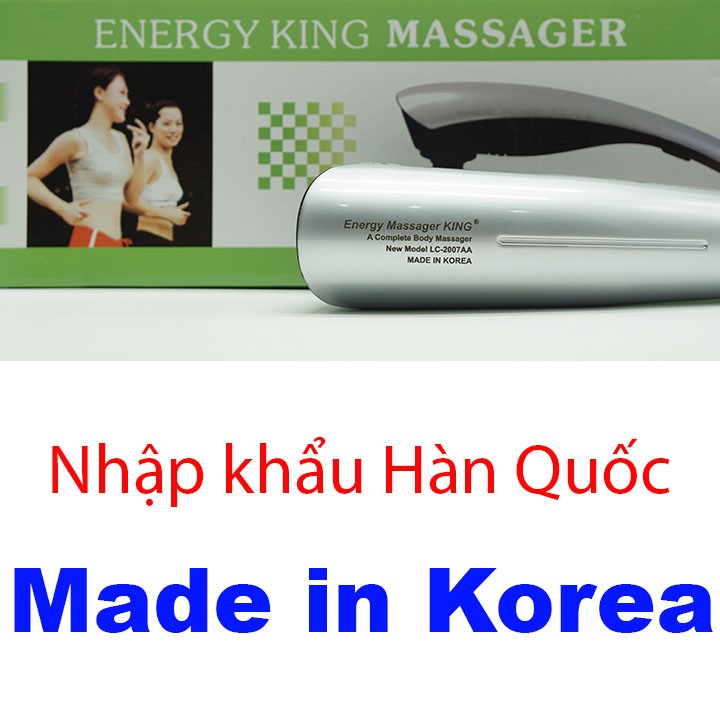 Máy Massage Cầm Tay 3 Đầu Hàn QuốcFREESHIPGiảm 20K Khi Nhập [MAY MATXA]-Máy Đấm Lưng Energy King