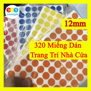 100 tờ tem tròn màu (84 tem/tờ) phân biệt lỗi, dán tường che khuyết điểm Những Lỗ, Đinh, Ốc Vít Trên Tường Nhà