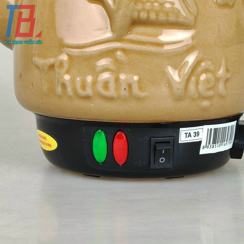 Ấm sắc thuốc bắc Trường An TA39 dung tích 3.5L, 420W, có chuông reo, tặng kèm vòng sứ, màu ngẫu nhiên - Hàng chính hãng