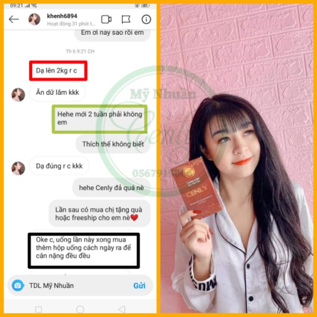 TĂNG CÂN CENLY🌺 [2_4 cân sau 13 ngày ] 👑CÓ UỐNG CÓ TĂNG CAM KẾT HIỆU QUẢ SAU 1 LIỆU TRÌNH 25v 💯 FREESHIP ✔️ | BigBuy360 - bigbuy360.vn