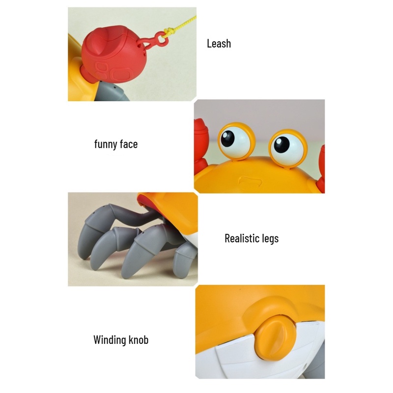 Đồ Chơi Hình Con Cua Lên Dây Cót Bằng Nhựa Cho Trẻ Em