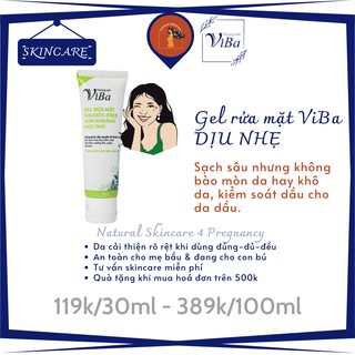 Gel rửa mặt dành cho da mụn Khoáng tươi ViBa loại bỏ dầu ngừa mụn dưỡng ẩm - 100ml