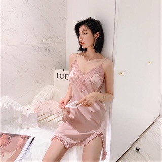QQ2563 váy ngủ cao cấp - đầm ngủ lụa satin