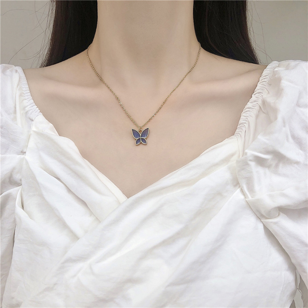 Dây Chuyền Mặt Bướm Thiết Kế Đơn Giản Xinh Xắn Cho Nữ