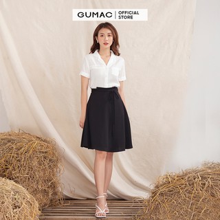 Áo sơ mi nữ cổ vest túi đắp AA1043 GUMAC