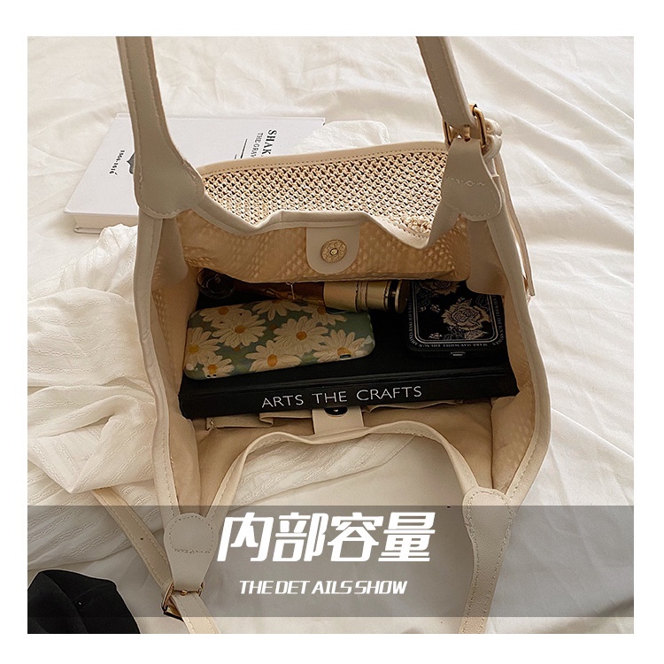 Túi Đeo Vai Đan Mây Kích Thước Lớn Thời Trang Mùa Hè 2023 Cho Nữ