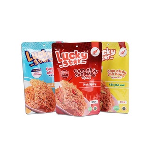 Cơm cháy chà bông nước sốt cay Lucky Star 45g giòn rụm của cơm cháy và thơm nồng nước sốt cay siêu ngon